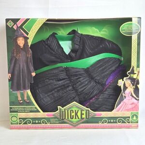 Universal's Wicked Deluxe Elphaba Black Dress & Accessories Dress Up Set, New